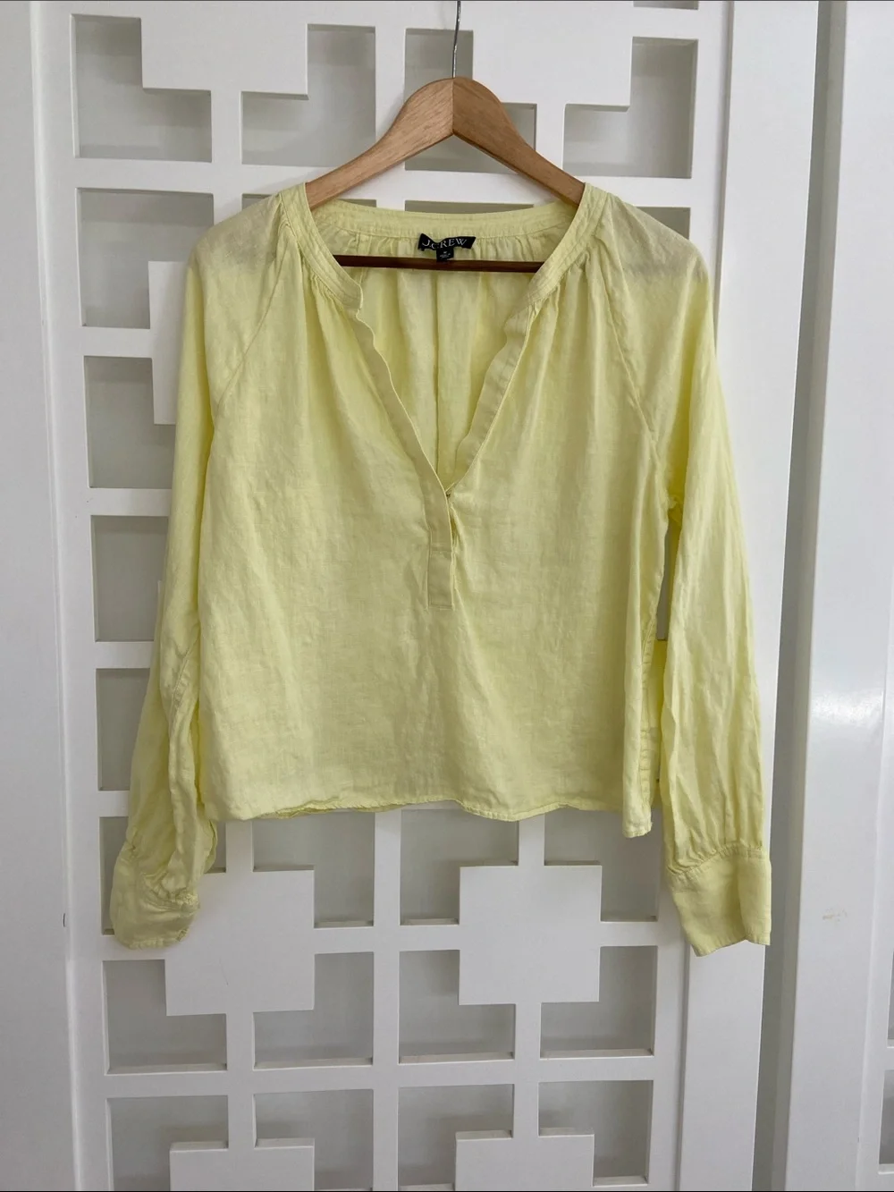 J. Crew Linen Peasant Top